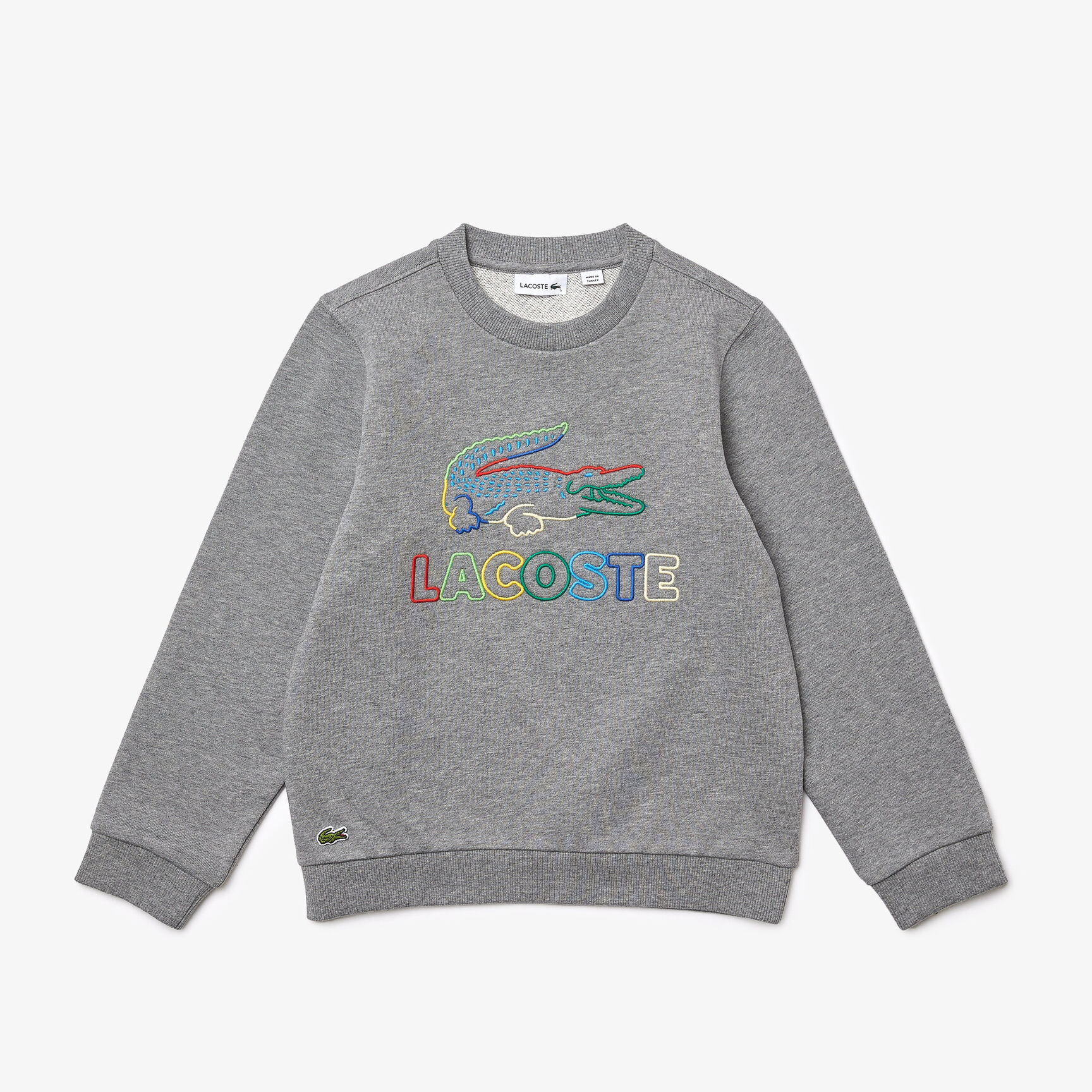 Kids’ Crew Neck Embroidered Cotton Fleece Sweatshirt Kids’ Crew Neck Embroidered Cotton Fleece Sweatshirt