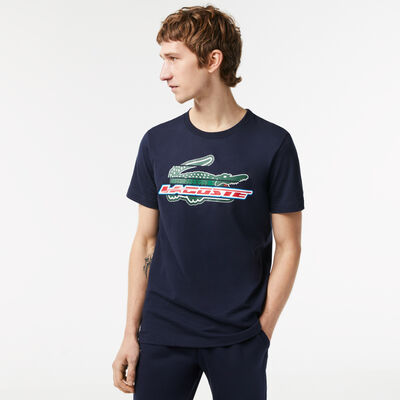 تيشيرت لاكوست قطن عضوي بقصة عادية للرجال مجموعة Lacoste Sport