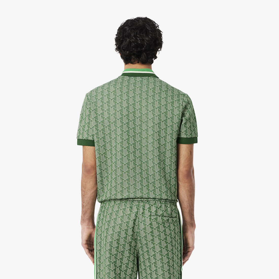 قميص بولو كلاسيكي بقصّة كلاسيكية من قماش الجاكار أحادي اللون قميص بولو كلاسيكي بقصّة كلاسيكية من قماش الجاكار أحادي اللون