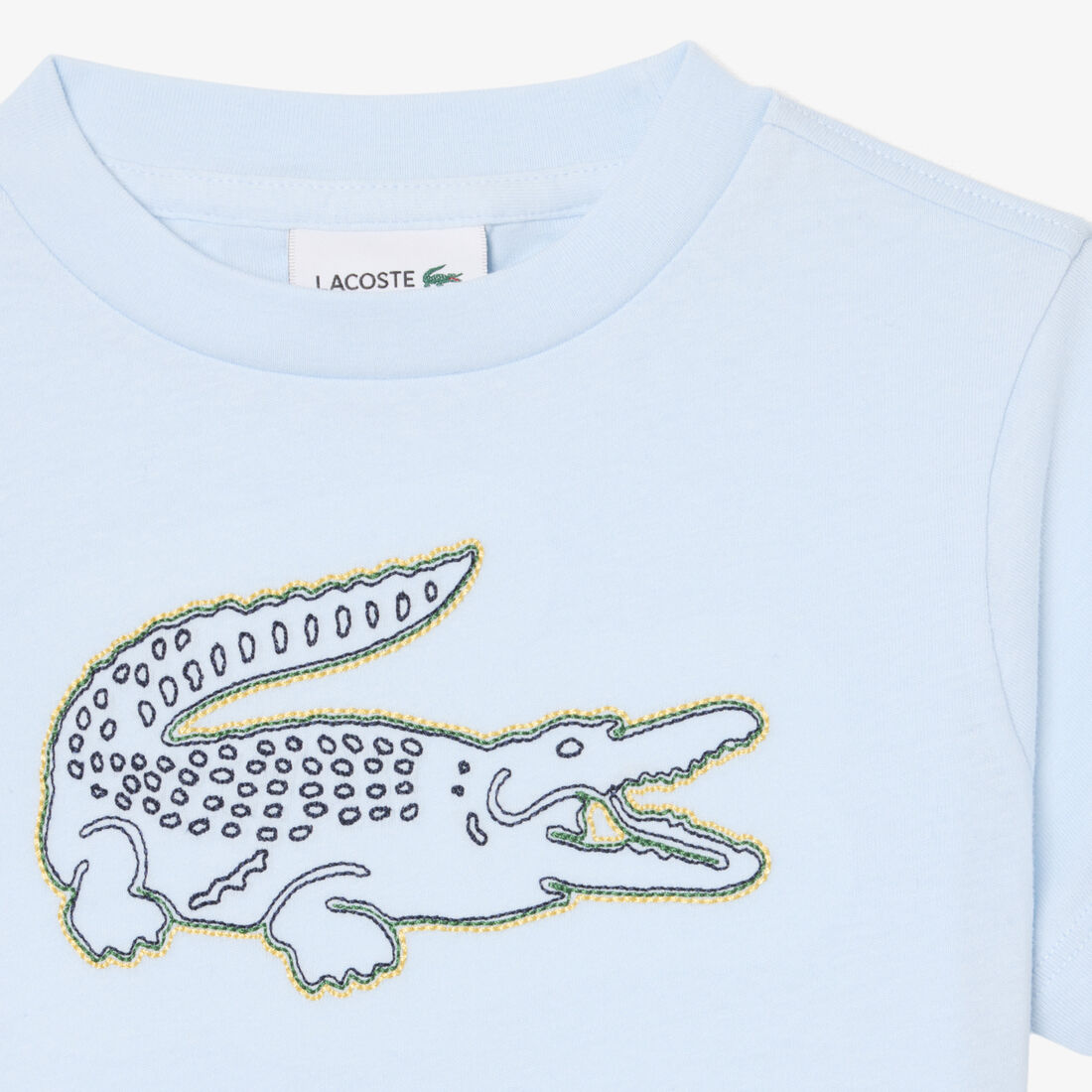 Crocodile Embroidery Cotton T-shirt lacoste crocodile embroidery cotton t shirt