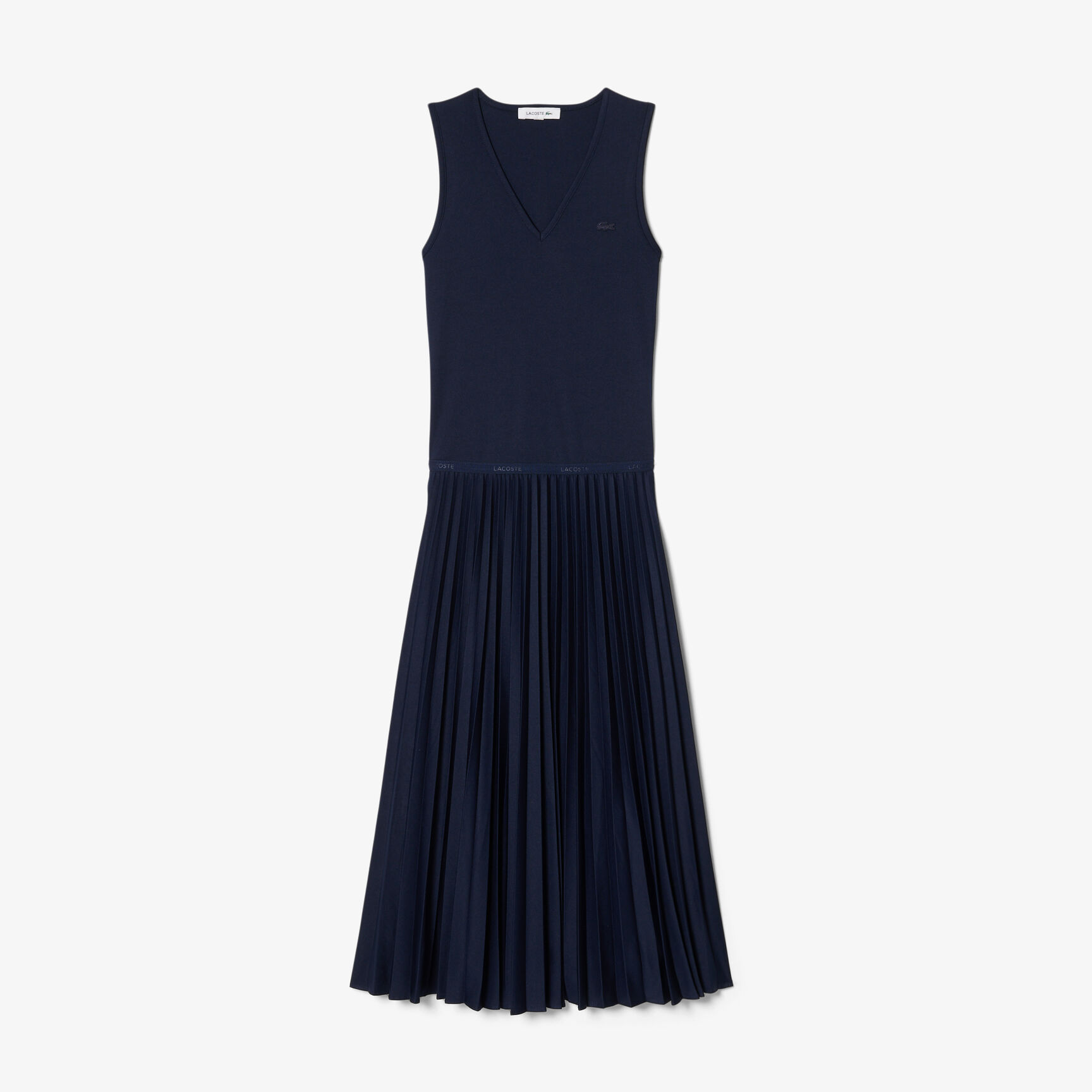 Long Sleeveless Pleated Dress Long Sleeveless Pleated Dress