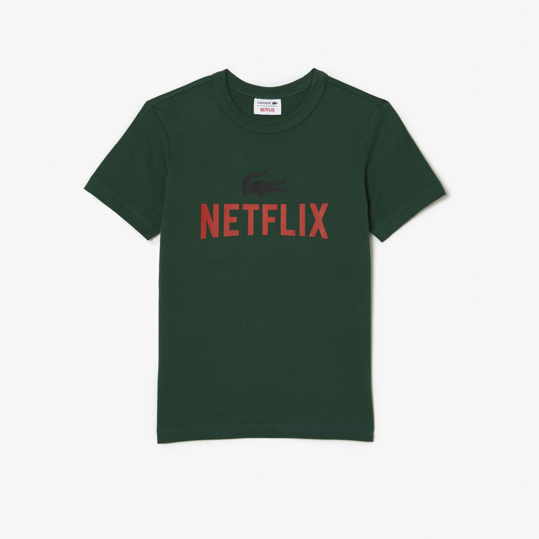تيشيرت بطبعة قطن عضوي للأطفال مجموعة Lacoste x Netflix تيشيرت بطبعة قطن عضوي للأطفال مجموعة Lacoste x Netflix