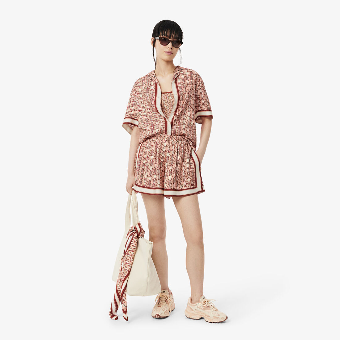 Oversized Monogram Print Shirt Oversized Monogram Print Shirt