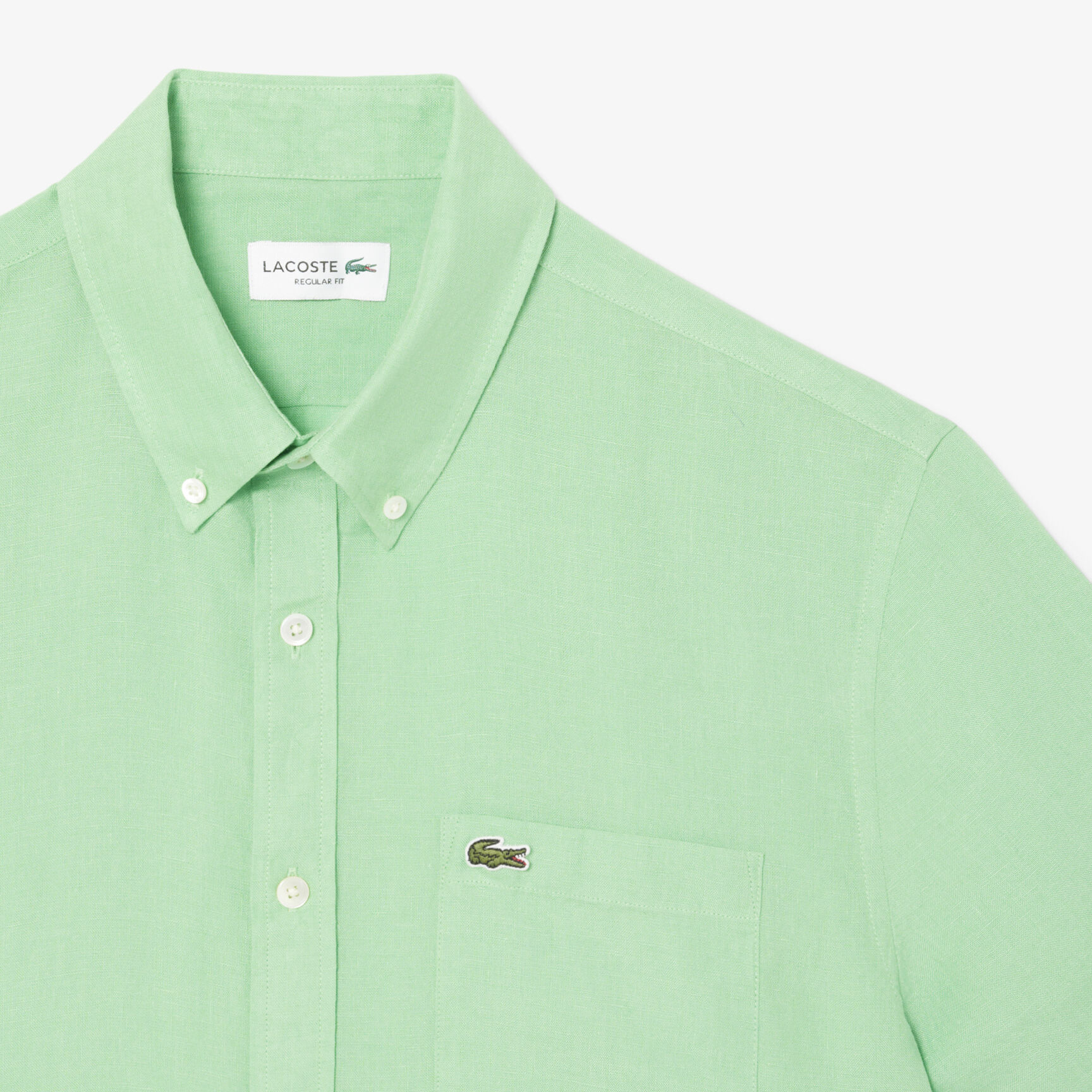 قميص كتان بأكمام قصيرة