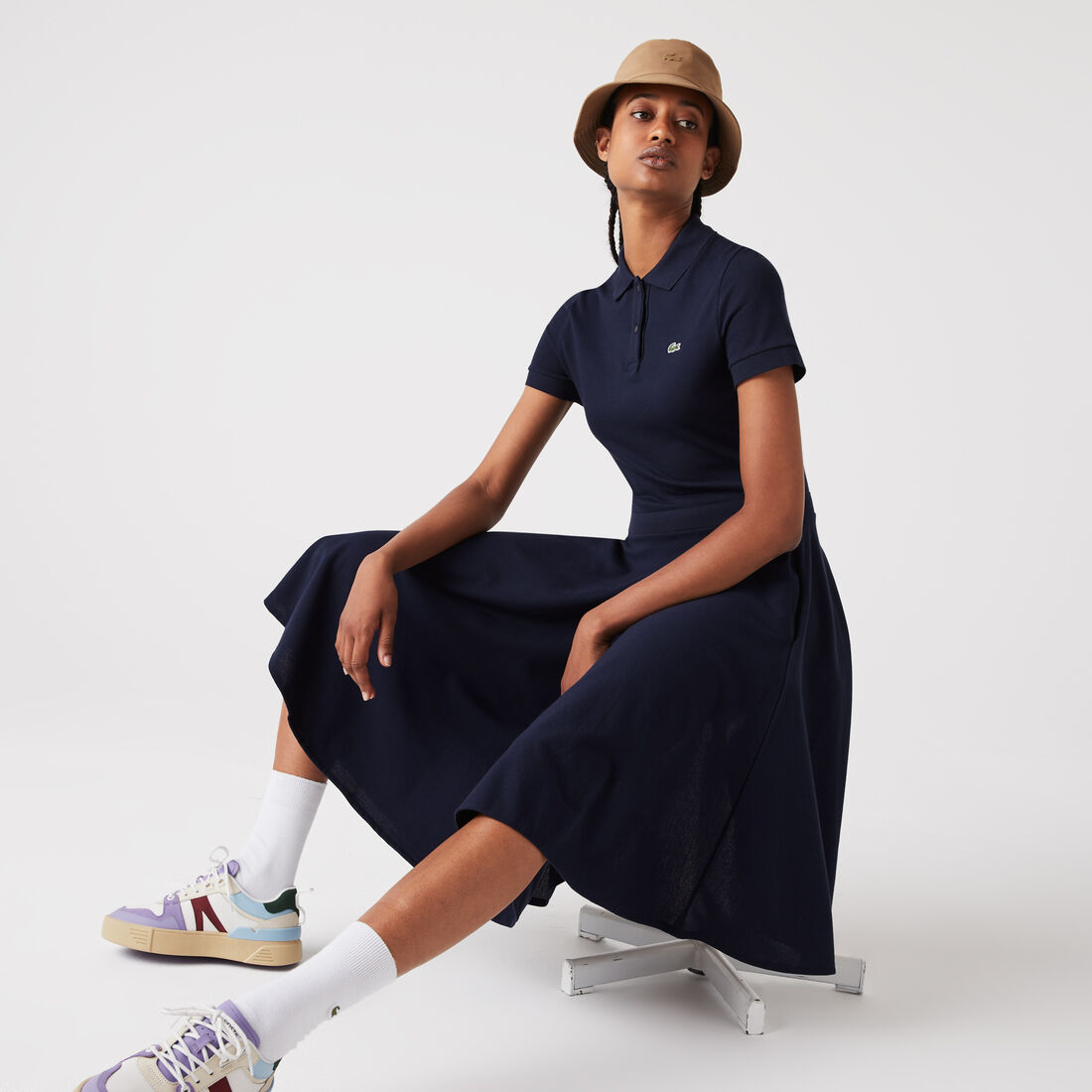 Women’s Fitted Cotton Piqué Polo Dress Women’s Fitted Cotton Piqué Polo Dress