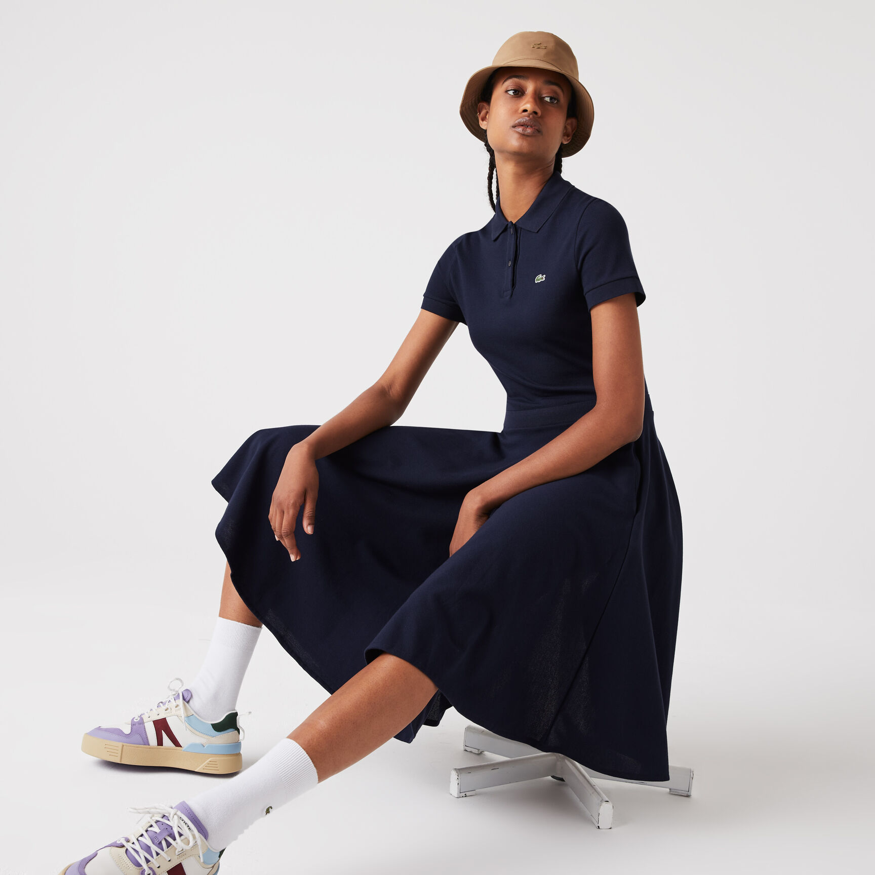 Women’s Fitted Cotton Piqué Polo Dress Women’s Fitted Cotton Piqué Polo Dress