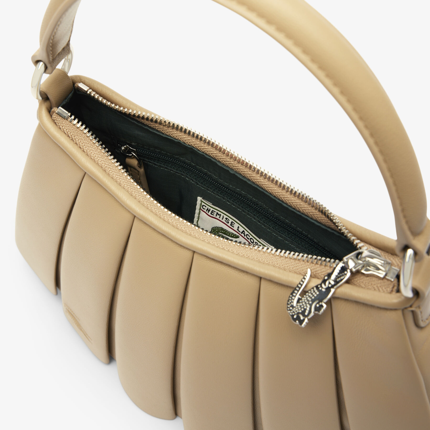 lacoste small lenglen leather bag