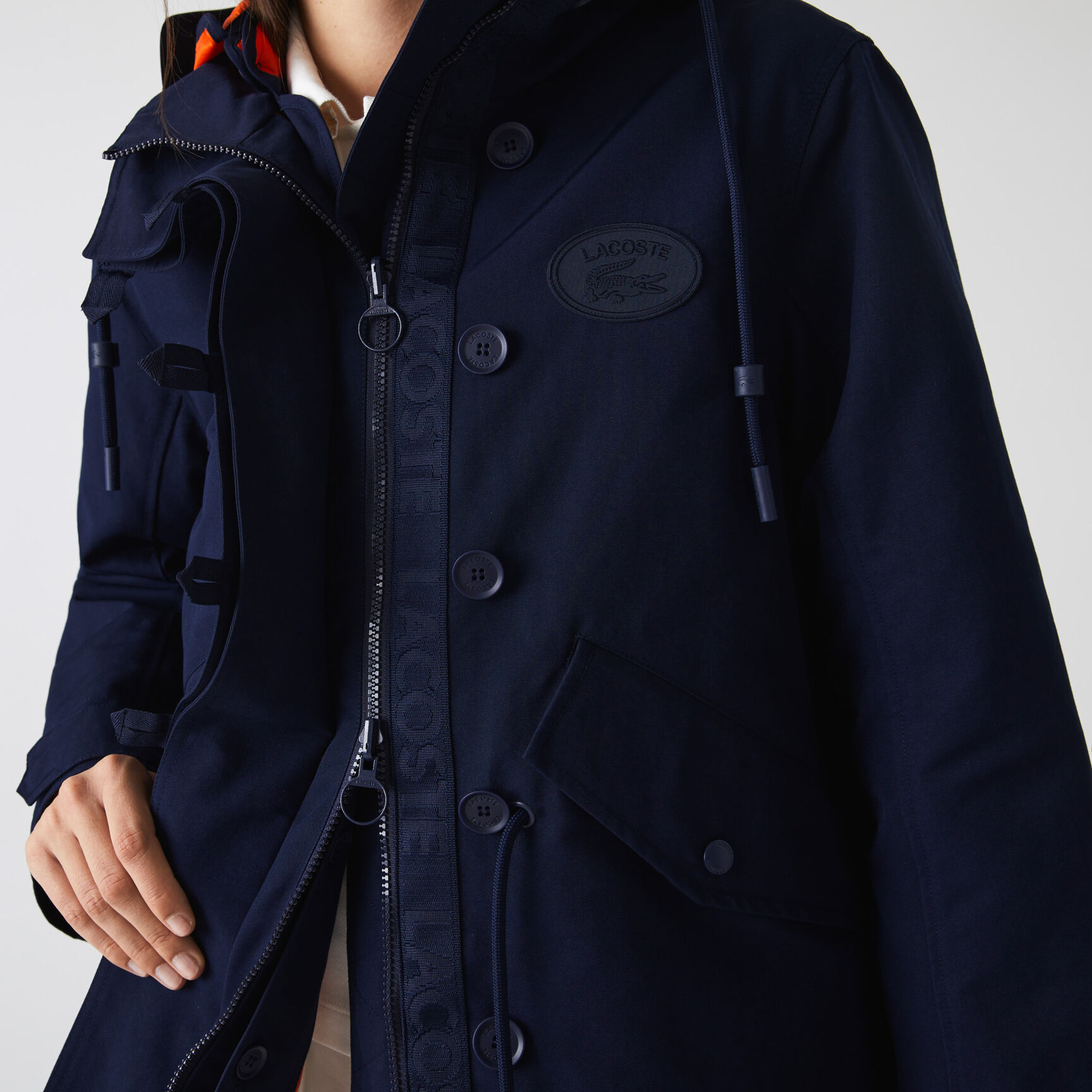 معطف باركا لاكوست 3 في 1 مقاوم للمياه وجاكيت مبطن للنساء معطف باركا لاكوست 3 في 1 مقاوم للمياه وجاكيت مبطن للنساء