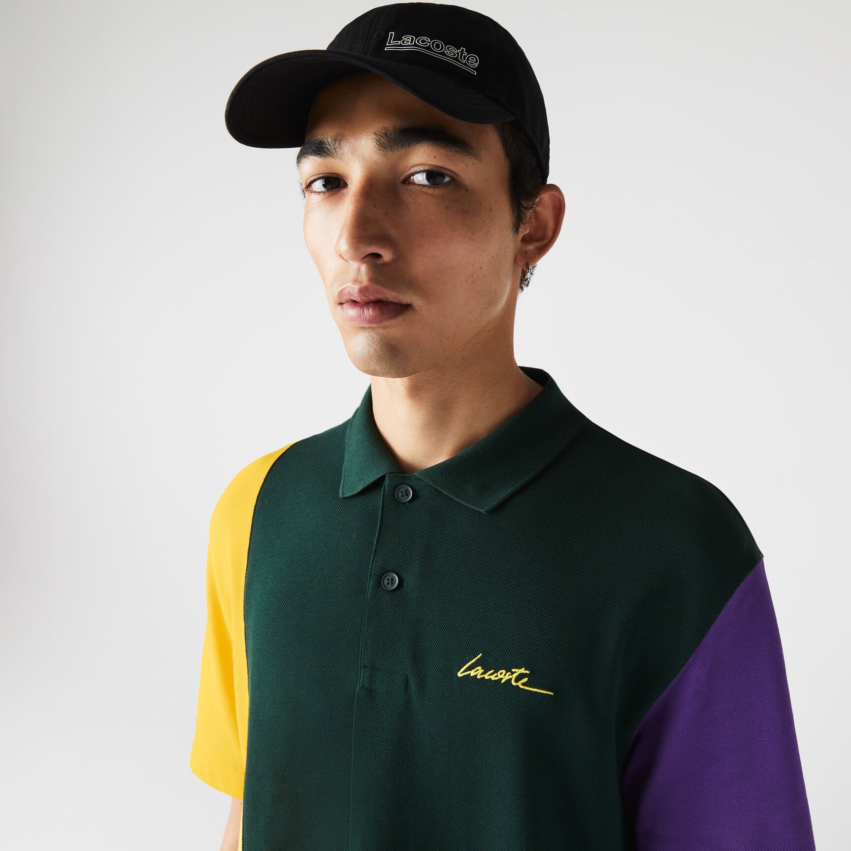 بولو للجنسين بقصة فضفاضة من قطن بيكيه من مجموعة Lacoste SPORT بولو للجنسين بقصة فضفاضة من قطن بيكيه من مجموعة Lacoste SPORT