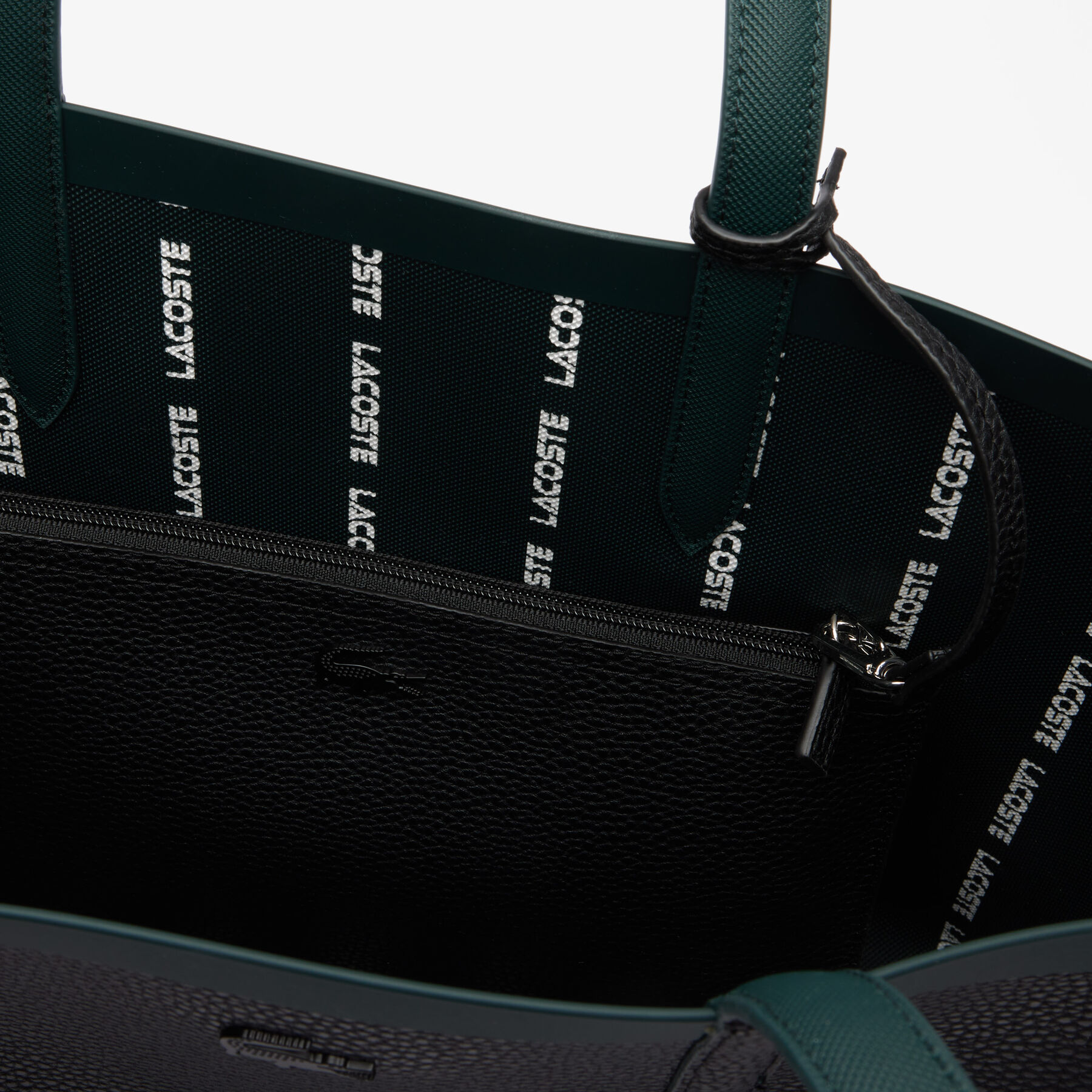 lacoste reversible all over print tote