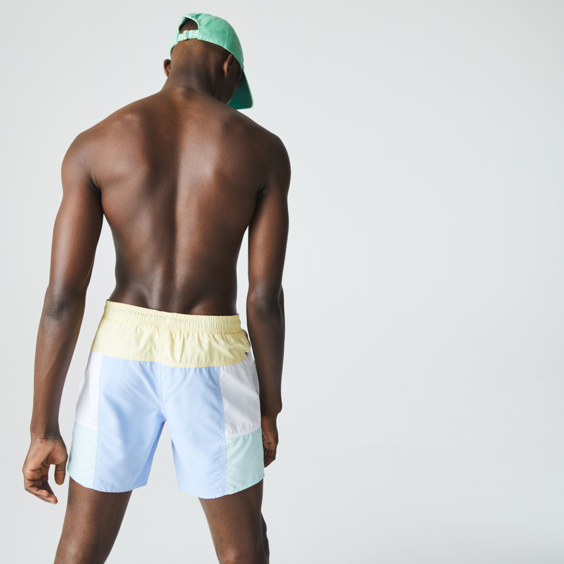 Men’s Colourblock Recycled Cloth Long Swimming Trunks lacoste men s colourblock recycled cloth long swimming trunks