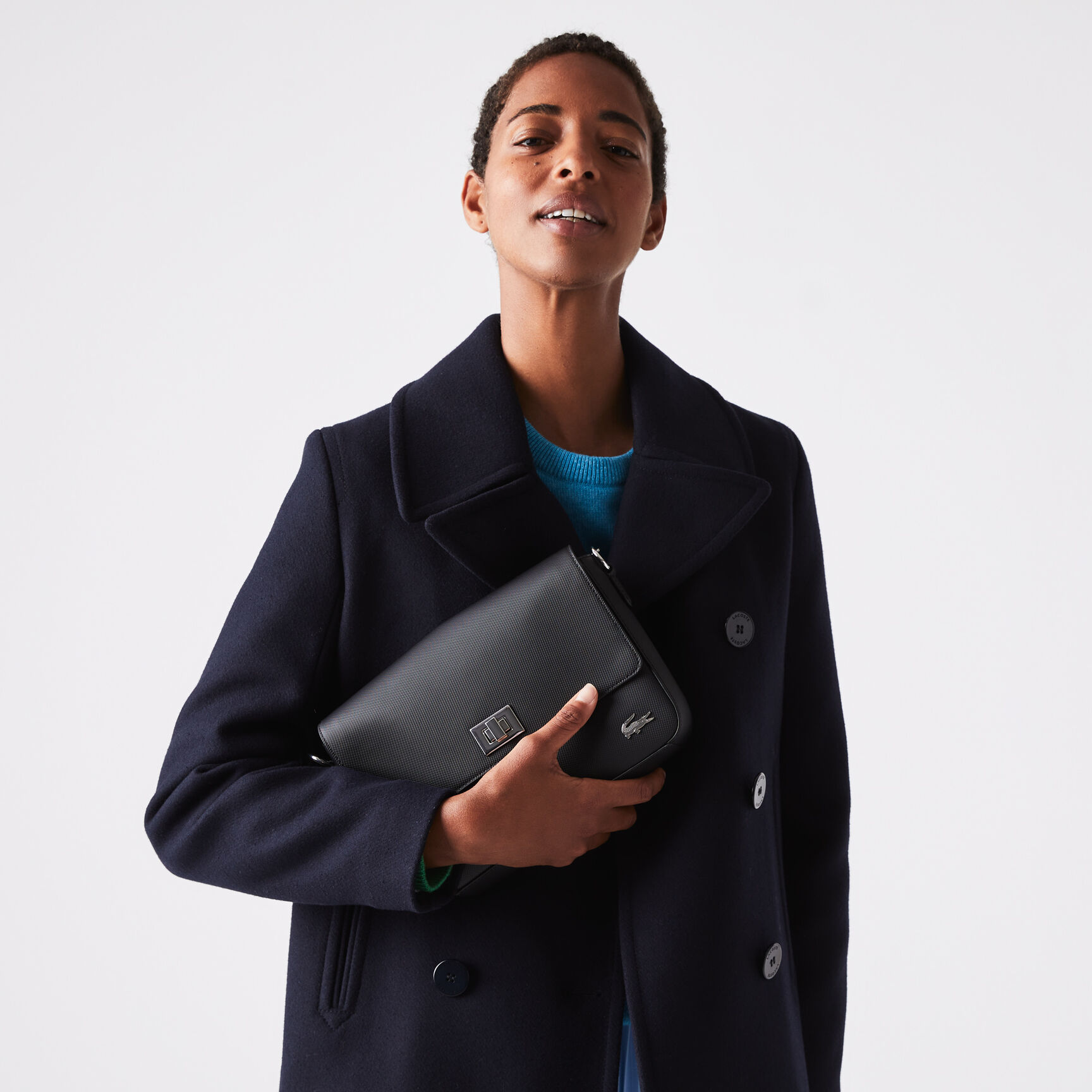 Women's Daily Classic Coated Piqu&eacute; Canvas Clasp Shoulder Bag