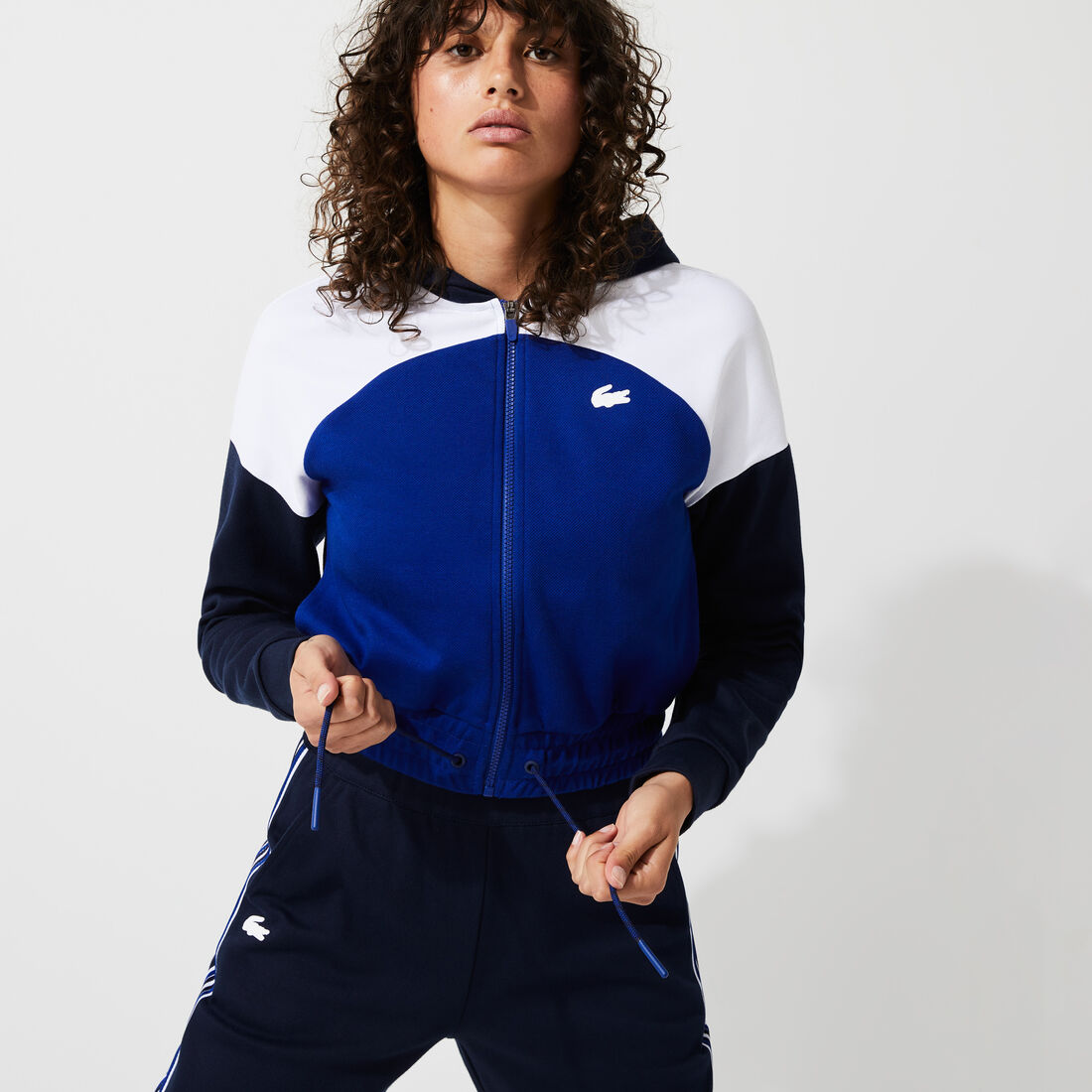 Women&rsquo;s Lacoste SPORT Hooded Organic Cotton Zip Sweatshirt