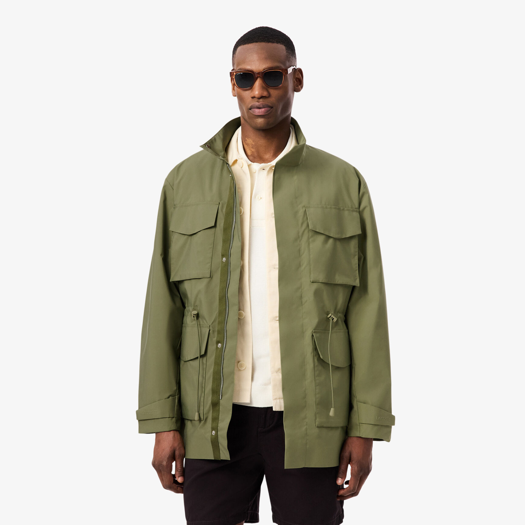 Mid-Length Water-Repellent Windbreaker Jacket