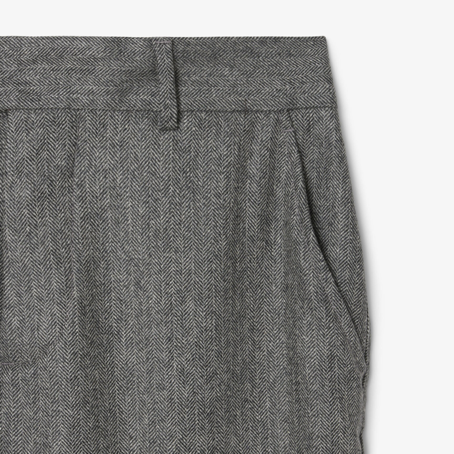 بنطال صوف شيفرون بقصّة مستقيمة