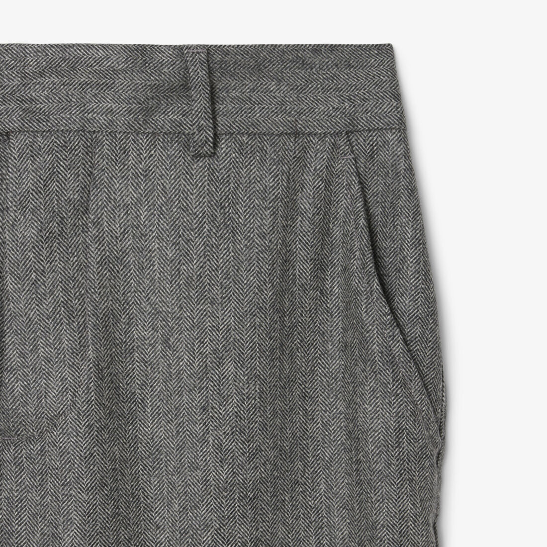 بنطال صوف شيفرون بقصّة مستقيمة بنطال صوف شيفرون بقصّة مستقيمة