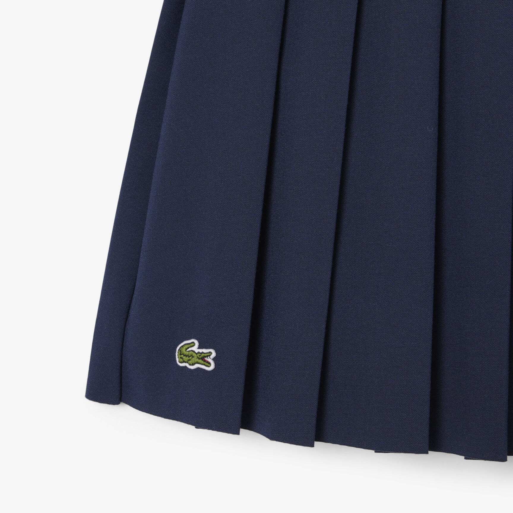 Oxford Cotton Pleated Skirt