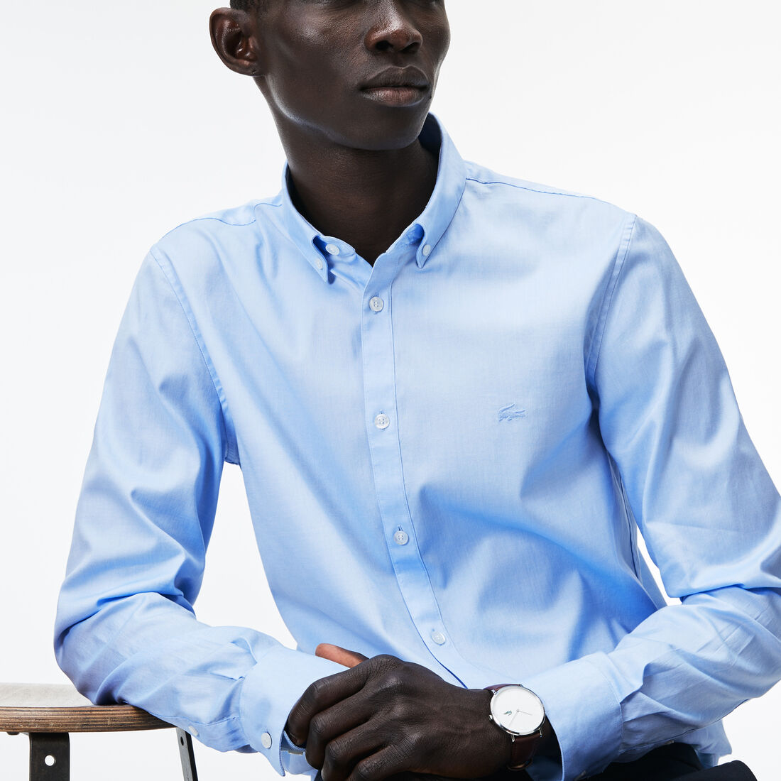 Men's Slim Fit Stretch Cotton Pinpoint Shirt Men's Slim Fit Stretch Cotton Pinpoint Shirt