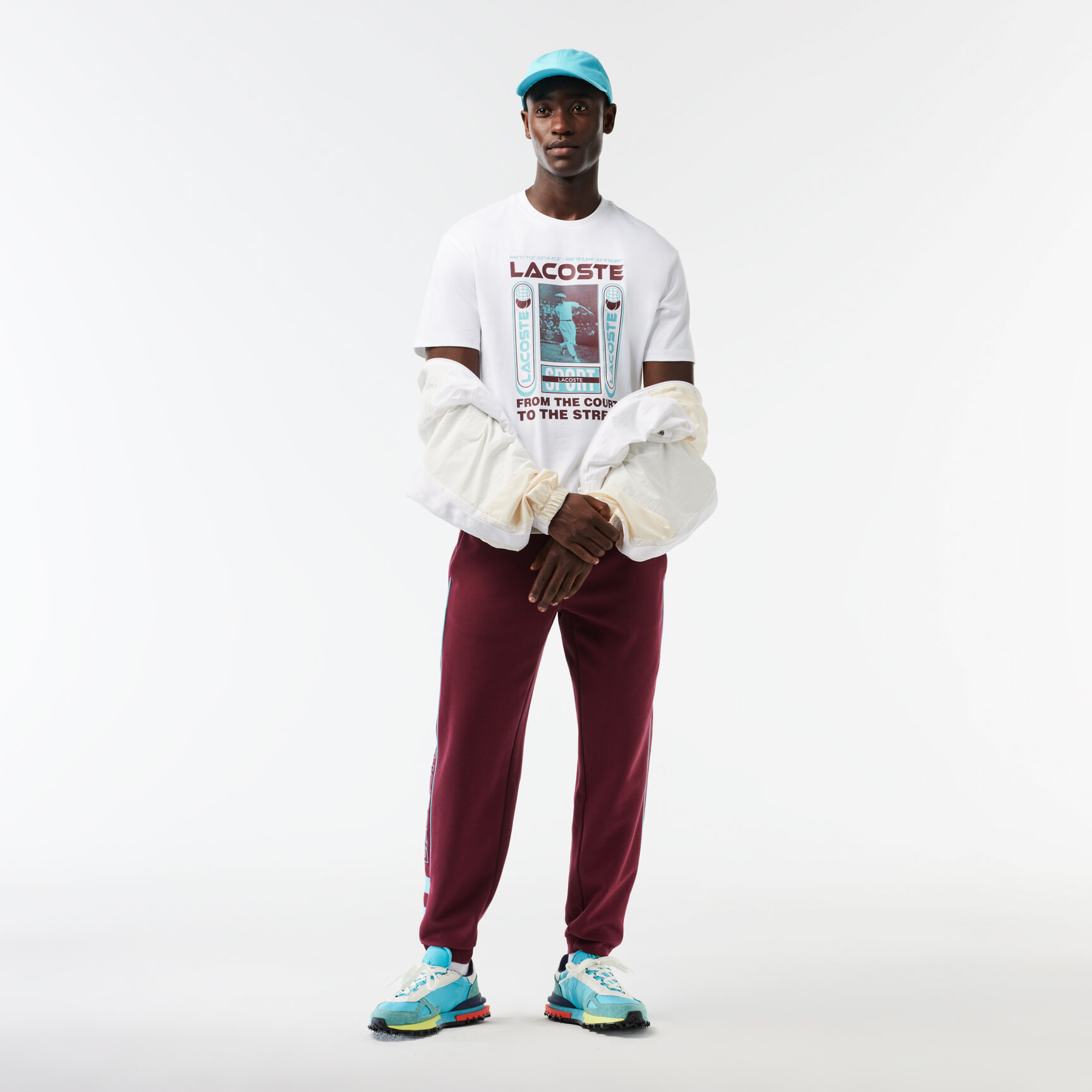 تي شيرت جيرسيه قطن ثقيل بطبعة شعار الماركة تي شيرت جيرسيه قطن ثقيل بطبعة شعار الماركة