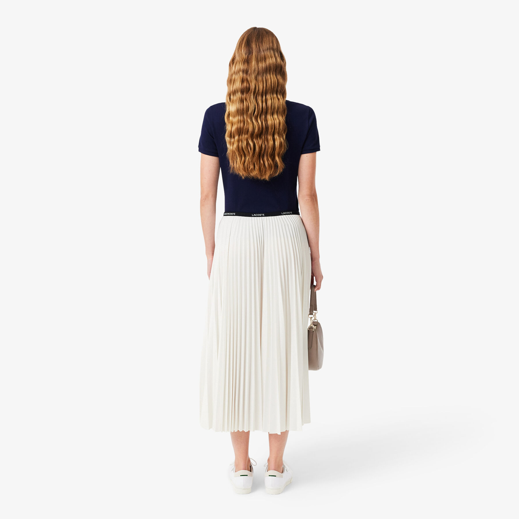 Long Pleated Elasticated Waist Skirt