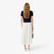 Long Pleated Elasticated Waist Skirt