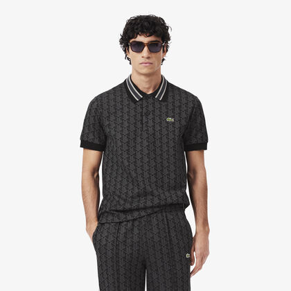 Classic Fit Monogram Jacquard Polo Shirt