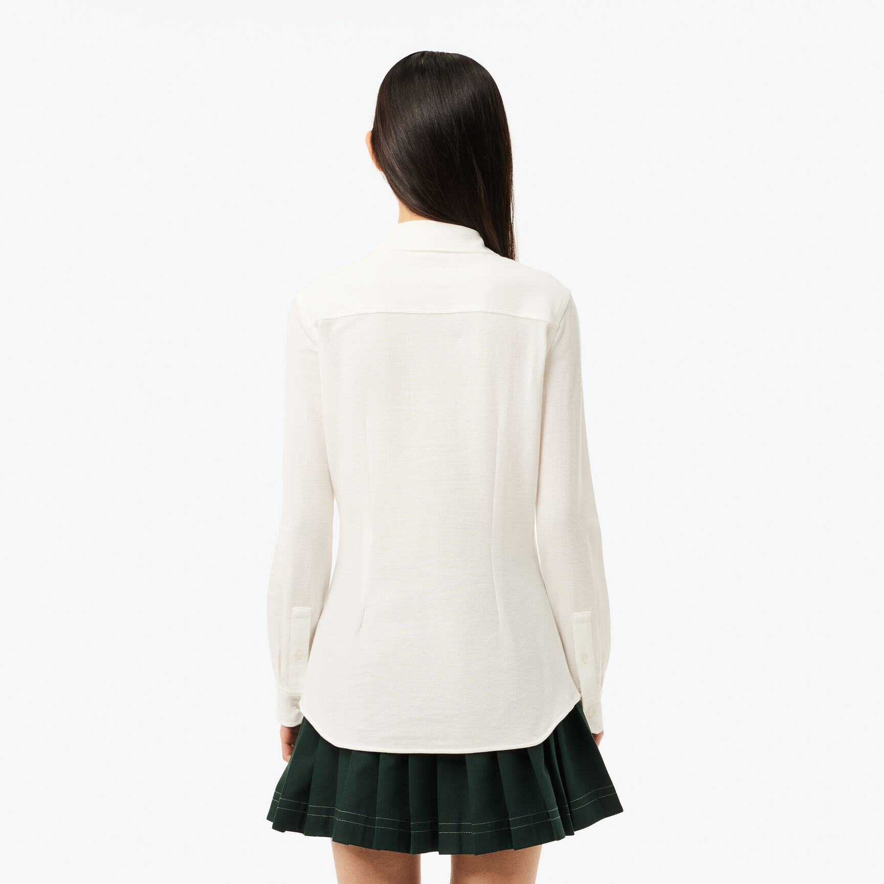 Cotton Pique Shirt with Pocket