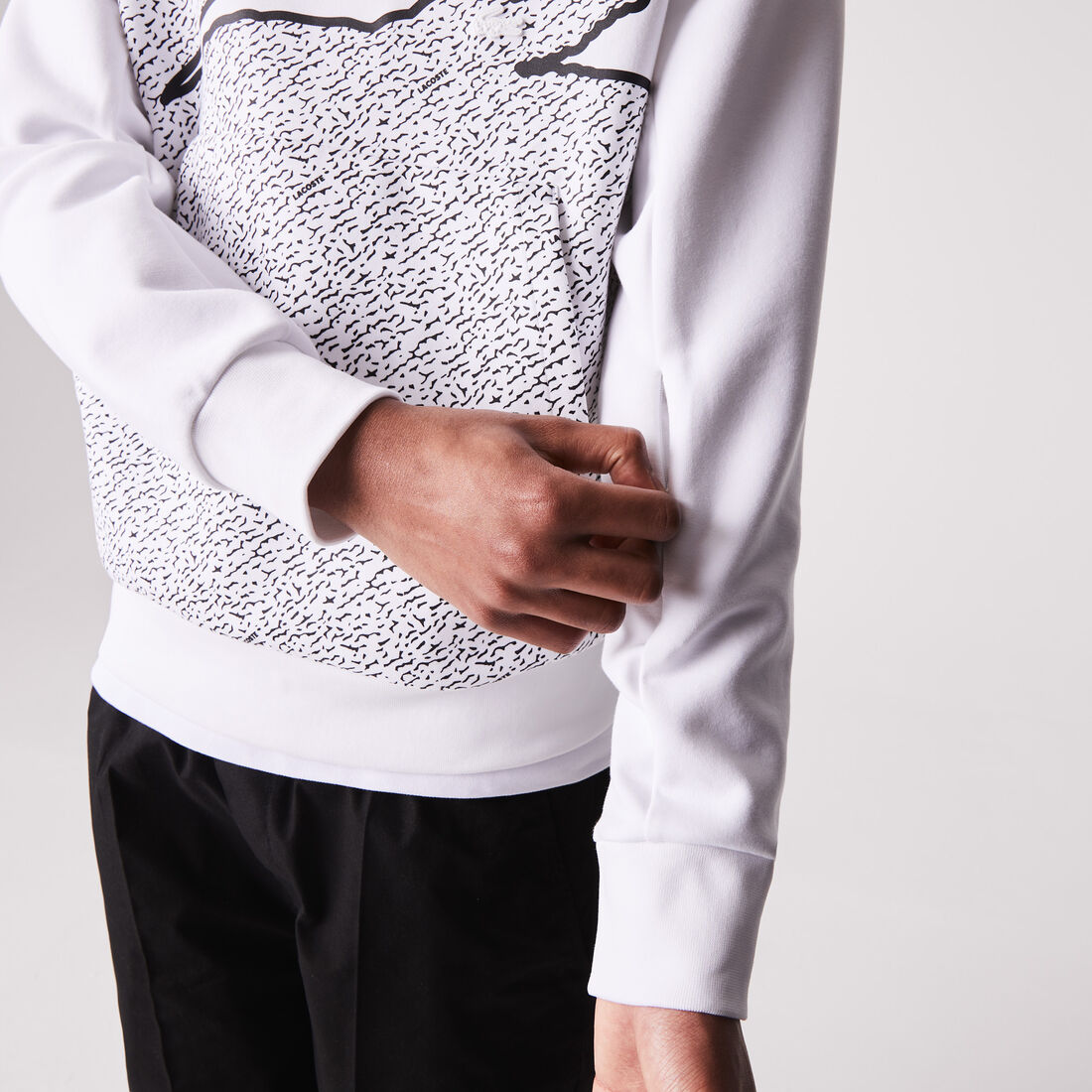 Men’s Crew Neck Oversized Crocodile Cotton Blend Sweatshirt Men’s Crew Neck Oversized Crocodile Cotton Blend Sweatshirt