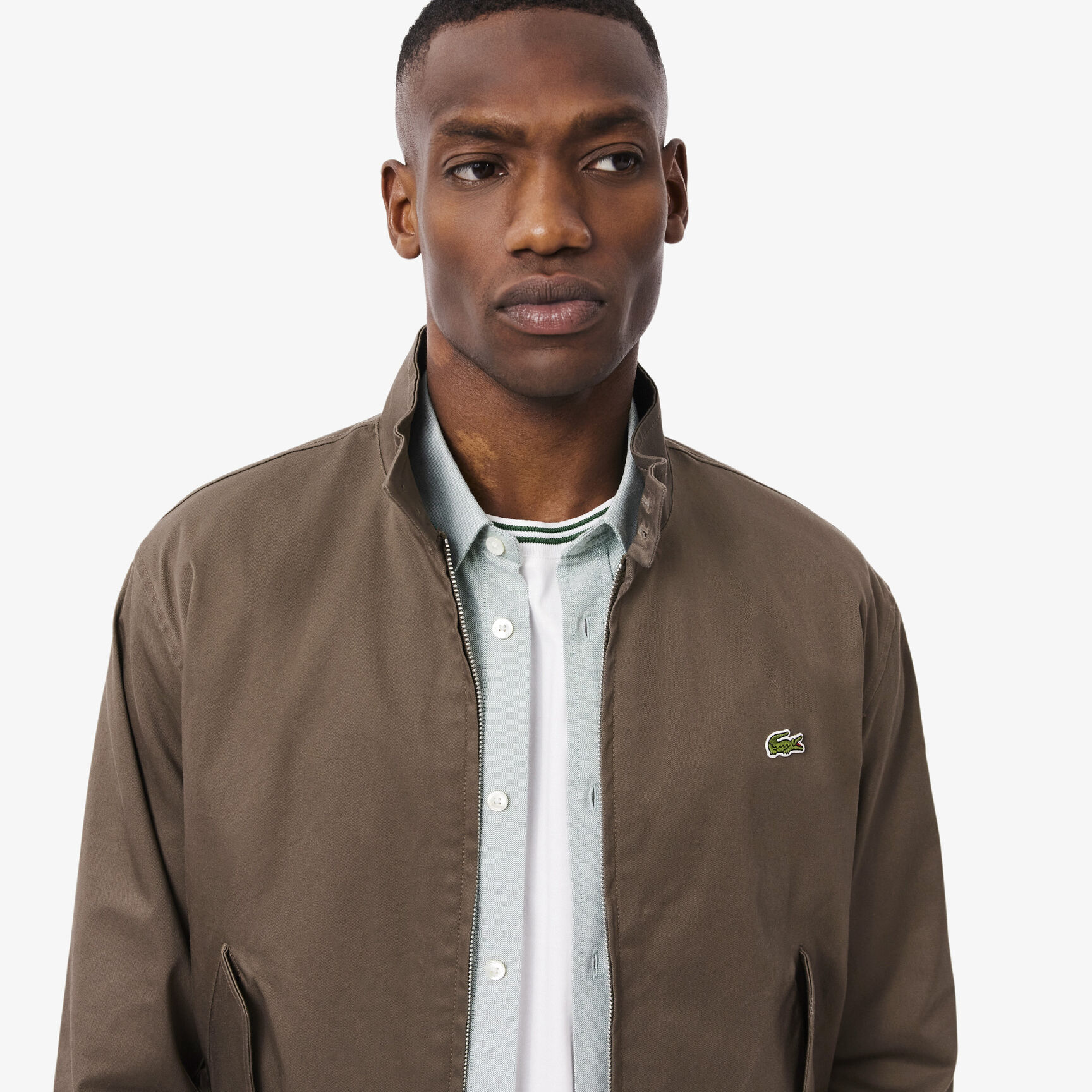 Water-Repellent Twill Harrington Jacket