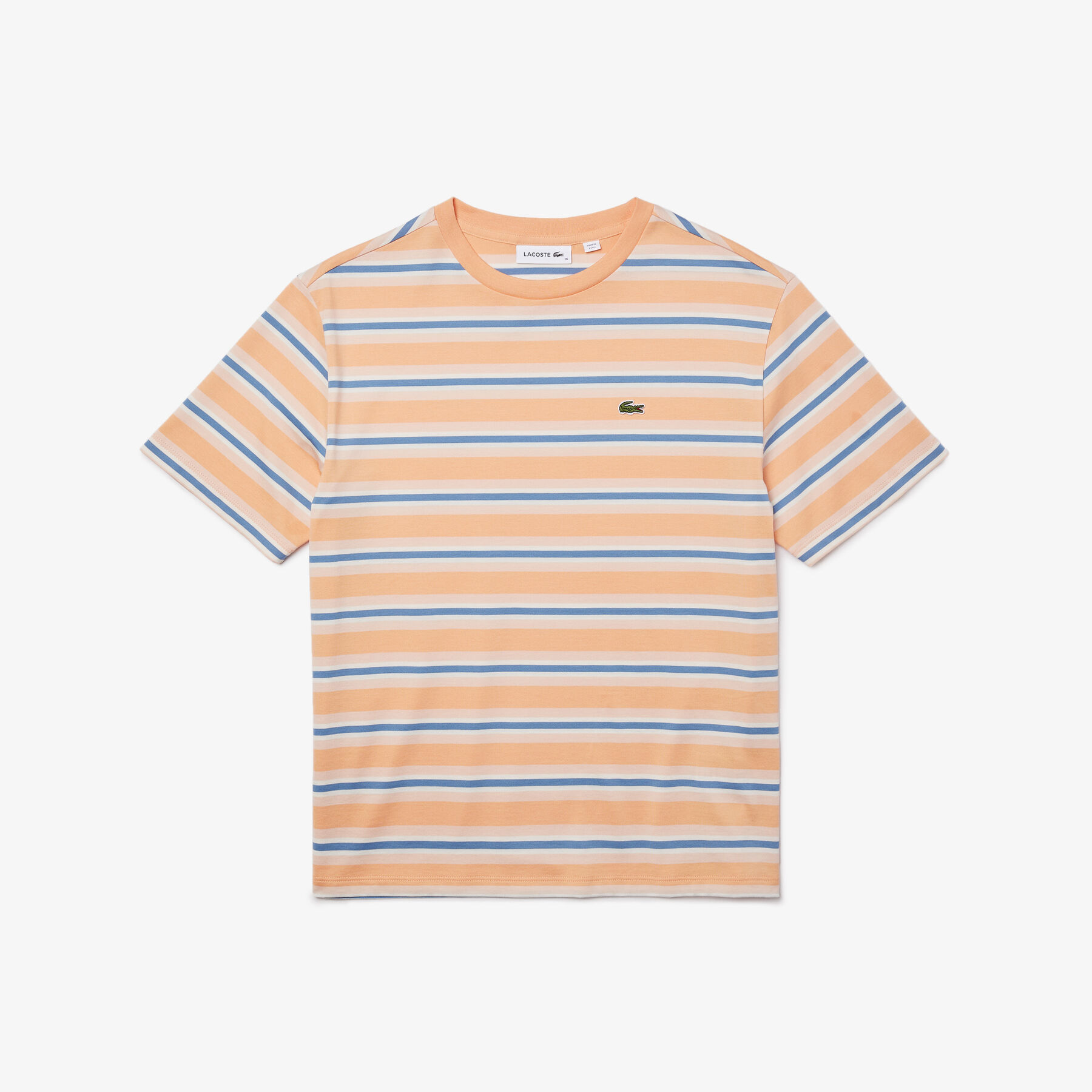 Women’s Crew Neck Striped Cotton T-shirt lacoste women s crew neck striped cotton t shirt