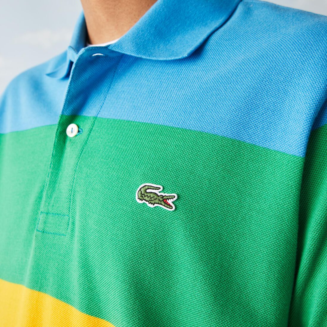 بولو ملون مخطط للرجال قصة كلاسيكية من مجموعة Polaroid بولو ملون مخطط للرجال قصة كلاسيكية من مجموعة Polaroid