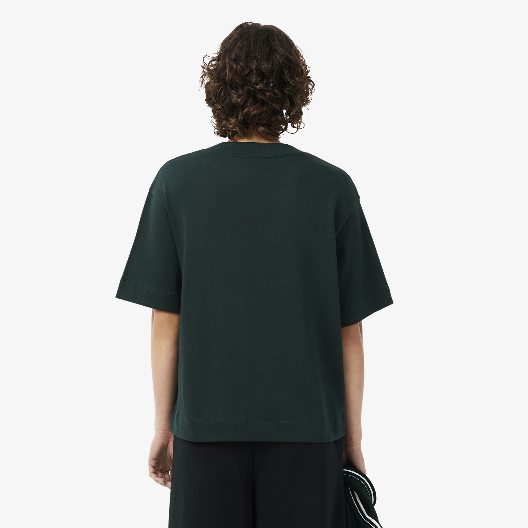 Oversized Embroidery Detail Jersey T-shirt lacoste oversized embroidery detail jersey t shirt