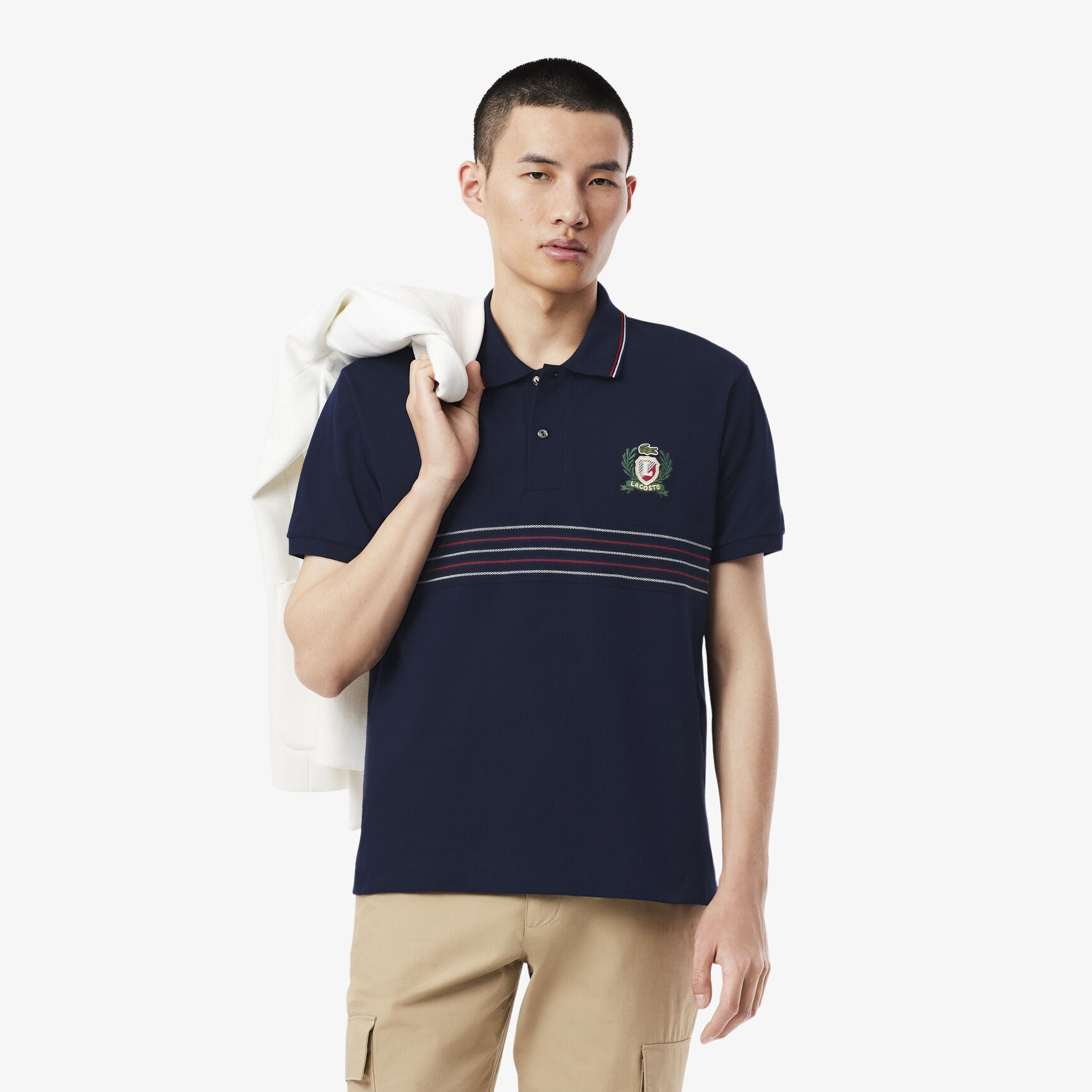 Classic Fit L.12.12 Embroidered Shield Polo Shirt