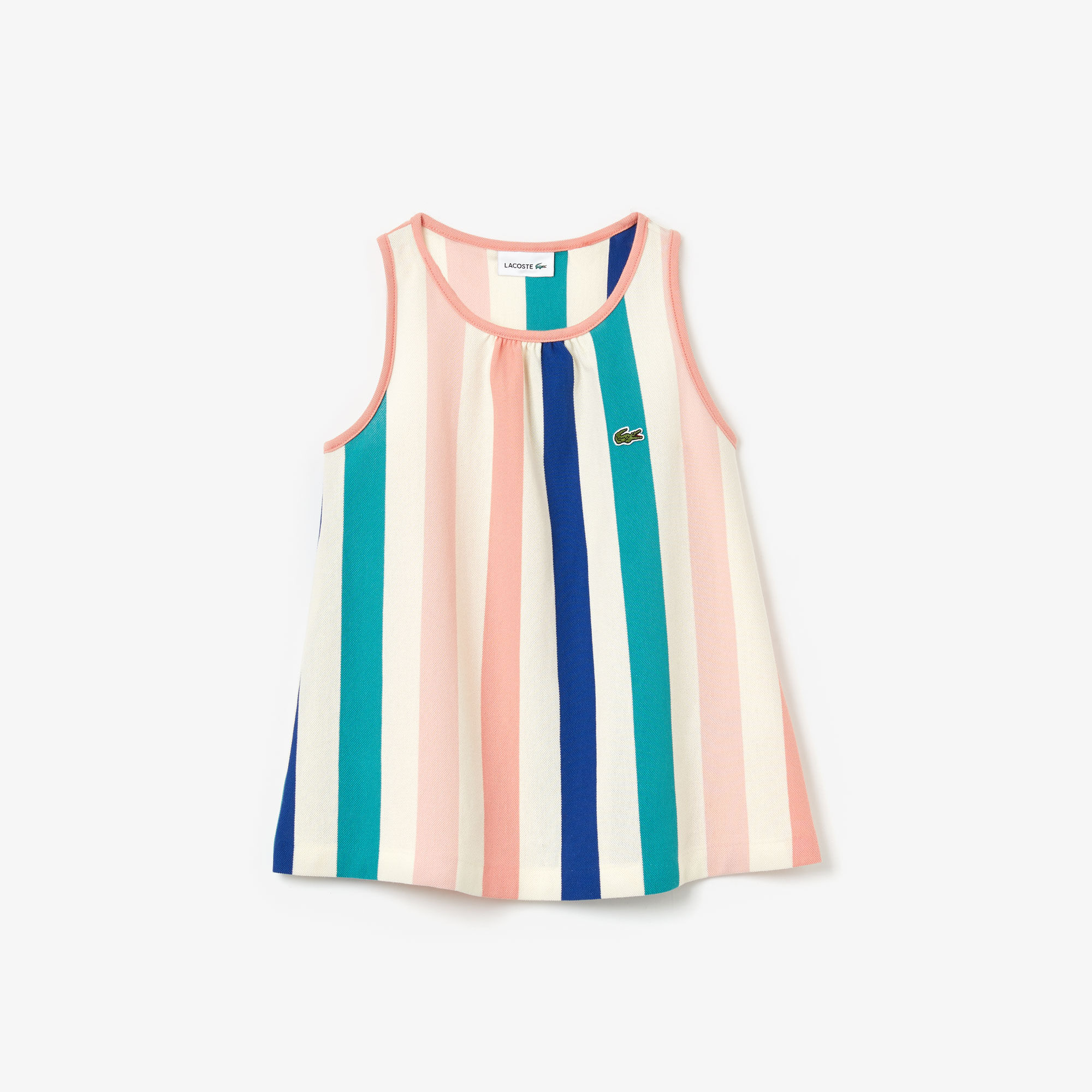 Girls' Striped Cotton Piqué Tank Top Girls' Striped Cotton Piqué Tank Top