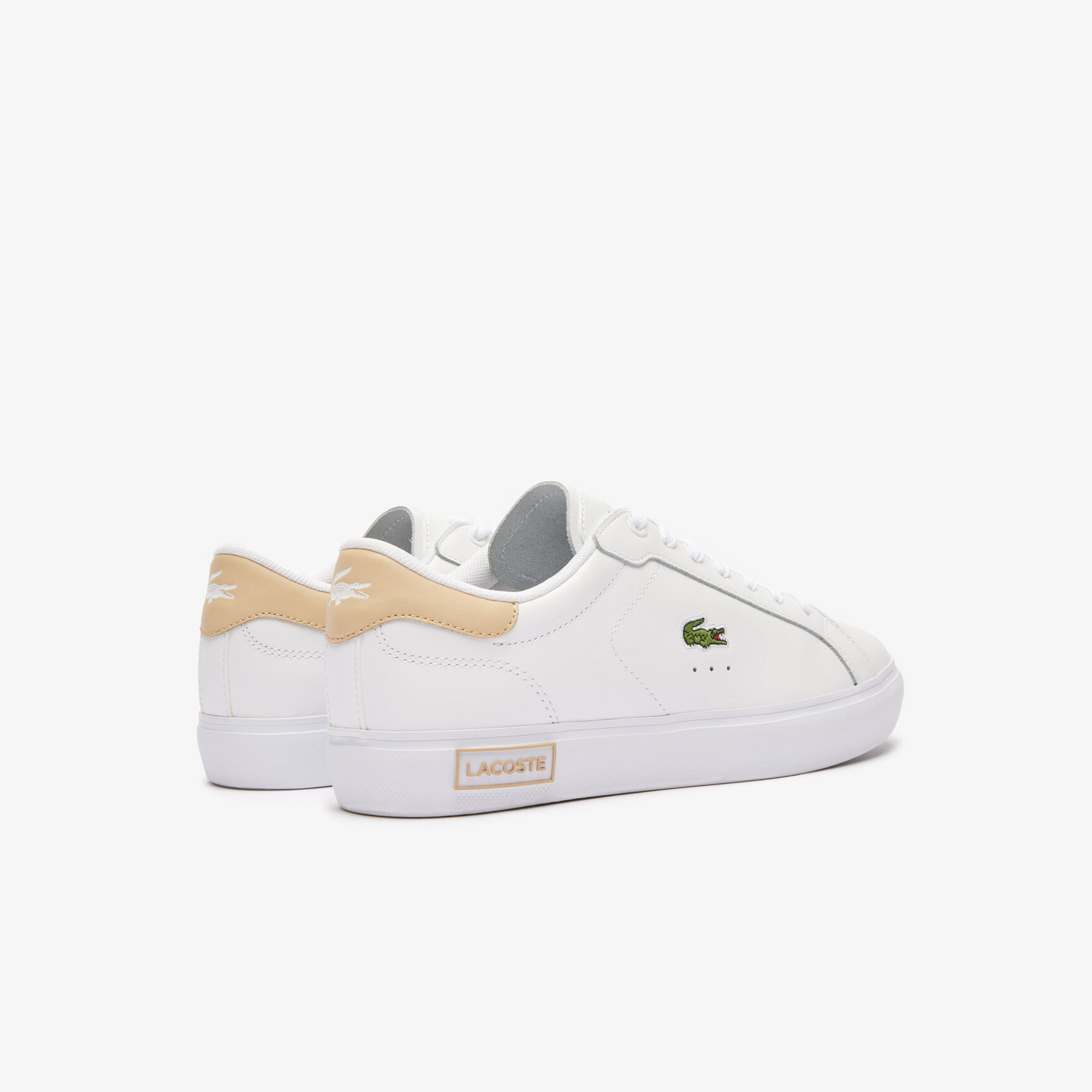 Women's Powercourt Logo Tongue Leather Trainers 