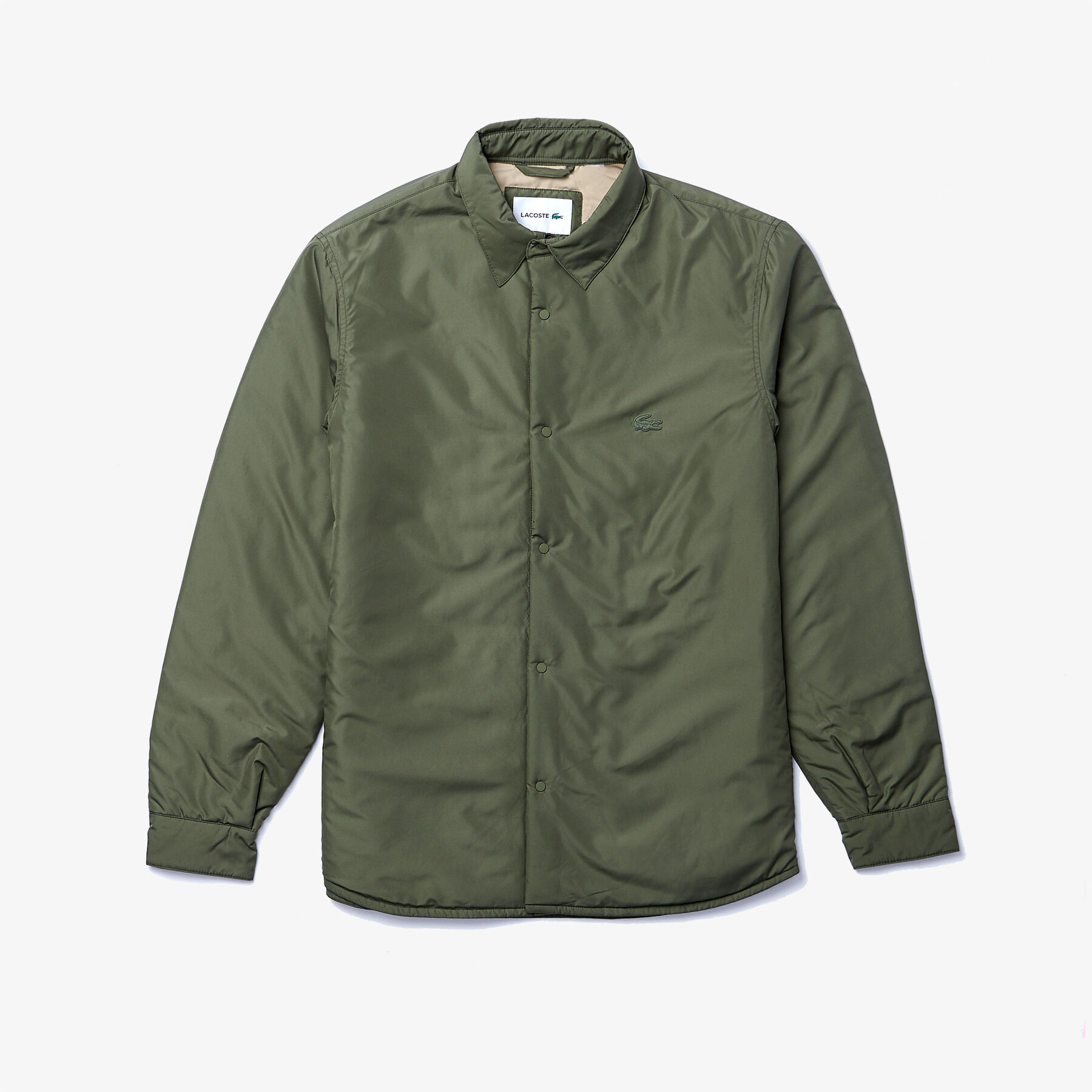 lacoste men s water resistant quilted overshirt