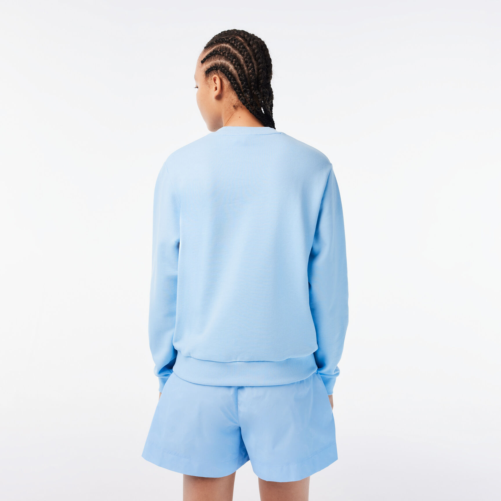 سويت شيرت صوف قطن عضوي بقصة فضفاضة للنساء مجموعة Lacoste x Netflix