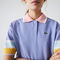 women s lacoste striped sleeve textured cotton polo shirt