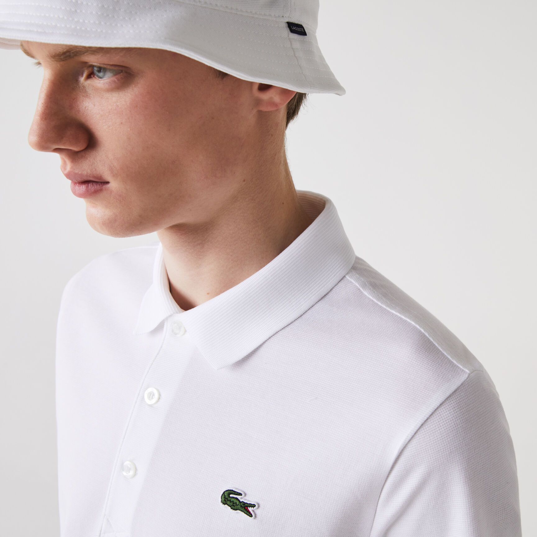 تيشيرت بولو تنس نسيج قطن خفيف بقصة عادية للرجال مجموعة Lacoste SPORT