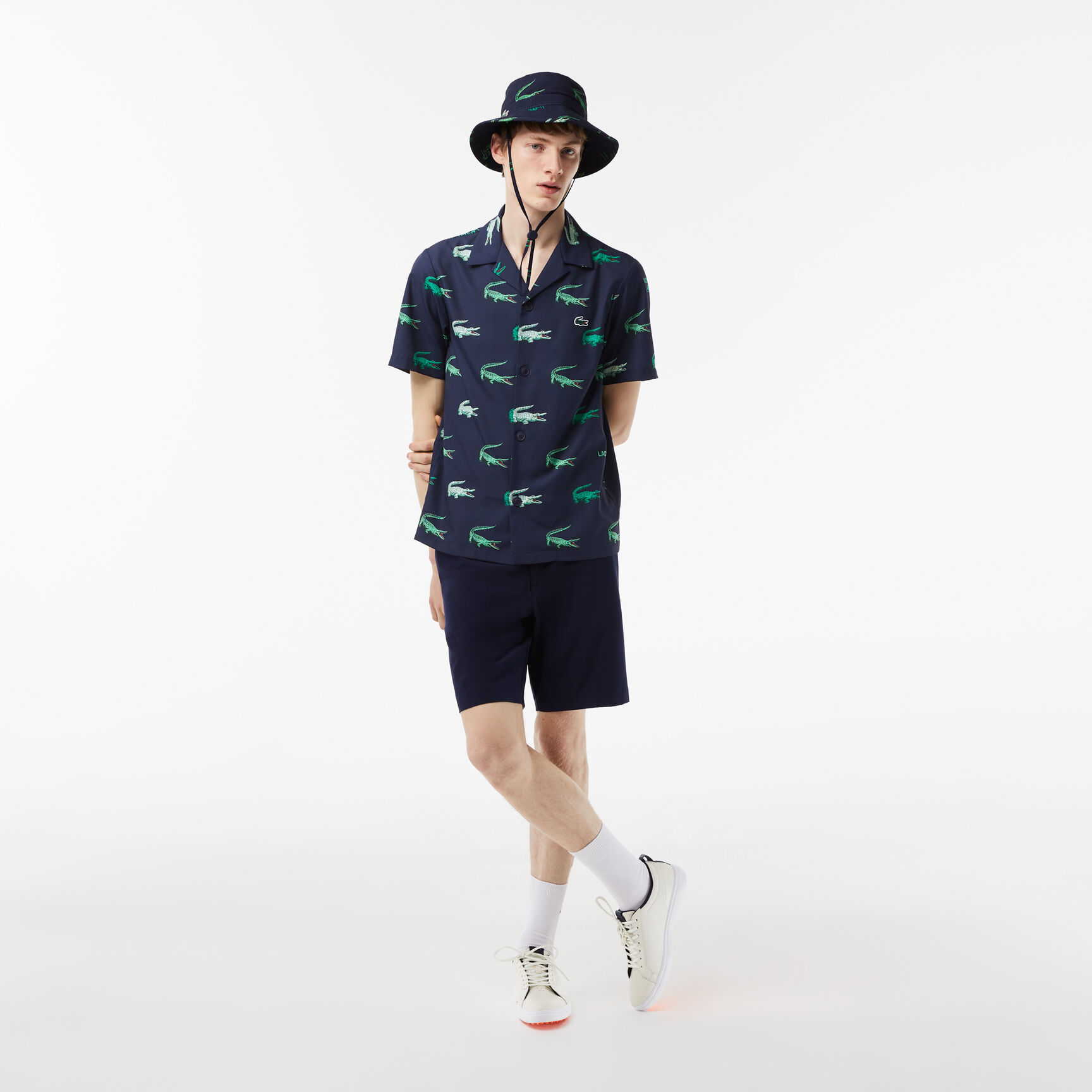 Men's Lacoste Golf Printed Short-Sleeved Shirt Men's Lacoste Golf Printed Short-Sleeved Shirt