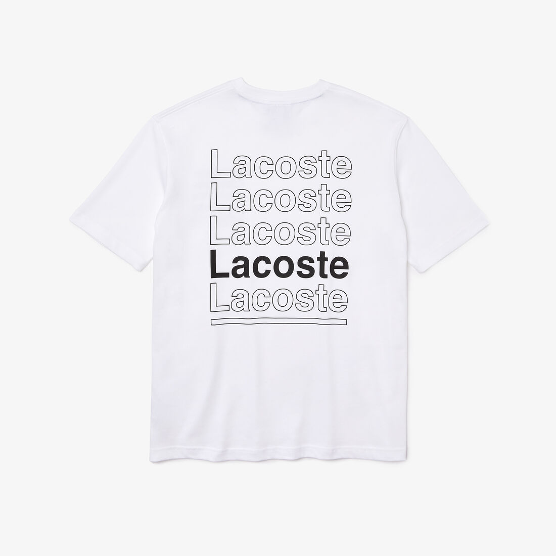 تيشيرت رجالي من القطن مطبوع بقصة فضفاضة من مجموعة Lacoste L!VE تيشيرت رجالي من القطن مطبوع بقصة فضفاضة من مجموعة Lacoste L!VE