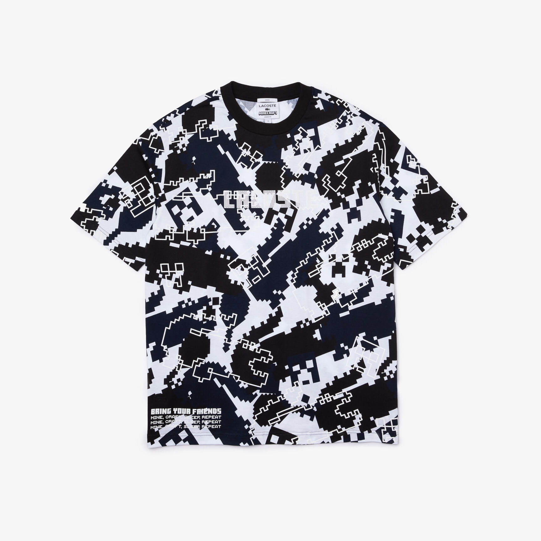 تي شيرت جيرسيه عضوي من Lacoste x Minecraft للجنسين