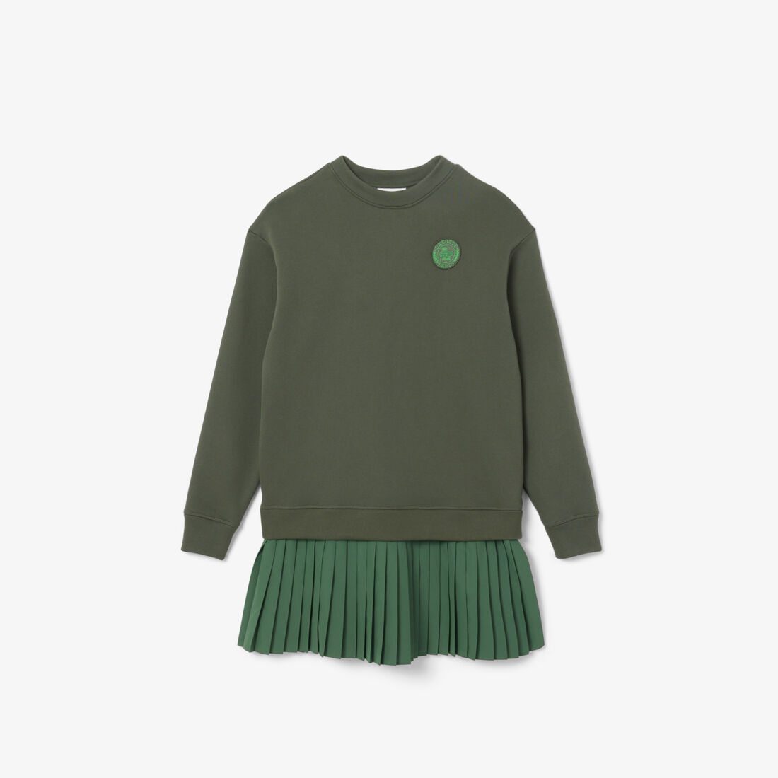 Blended Fabric Pleated Sweatshirt Dress Blended Fabric Pleated Sweatshirt Dress