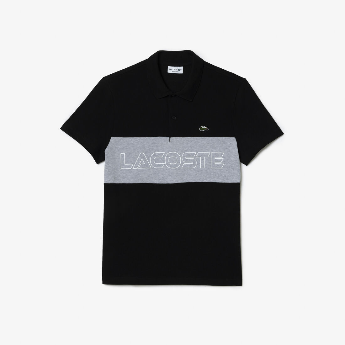 تي شيرت بولو L.12.12 بيكيه قطن مزين برقعة