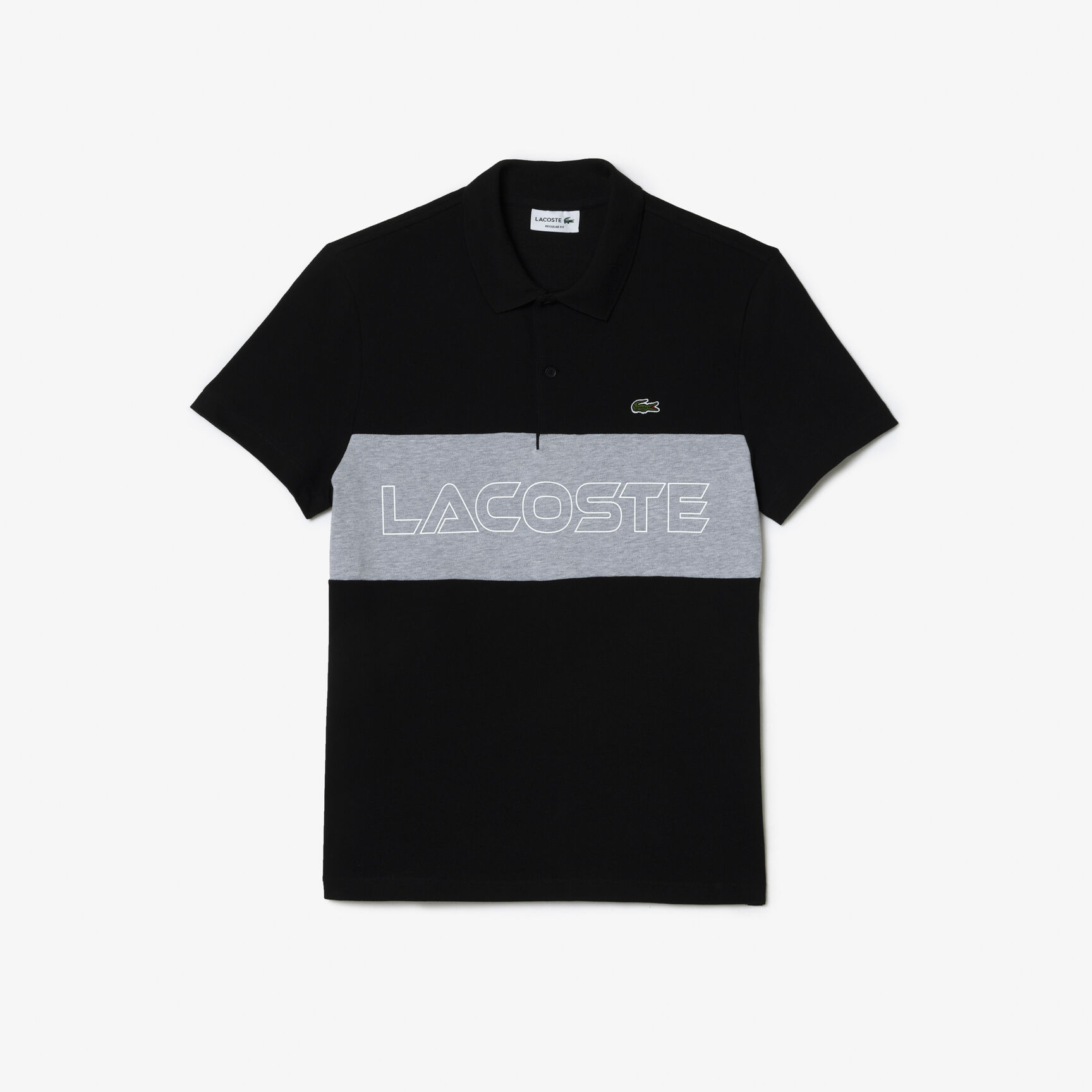 تي شيرت بولو L.12.12 بيكيه قطن مزين برقعة تي شيرت بولو L.12.12 بيكيه قطن مزين برقعة