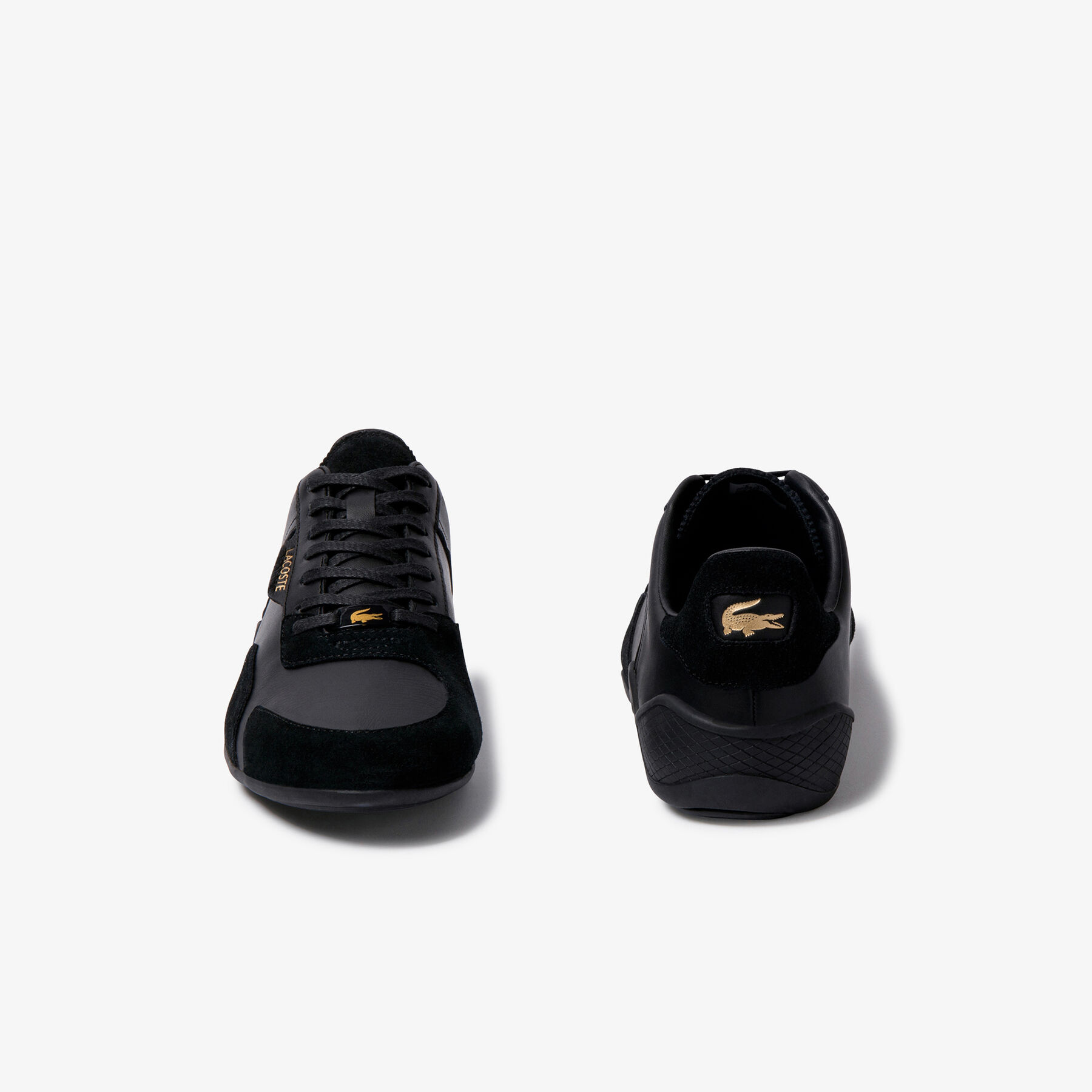 lacoste men s hapona leather and suede sneakers