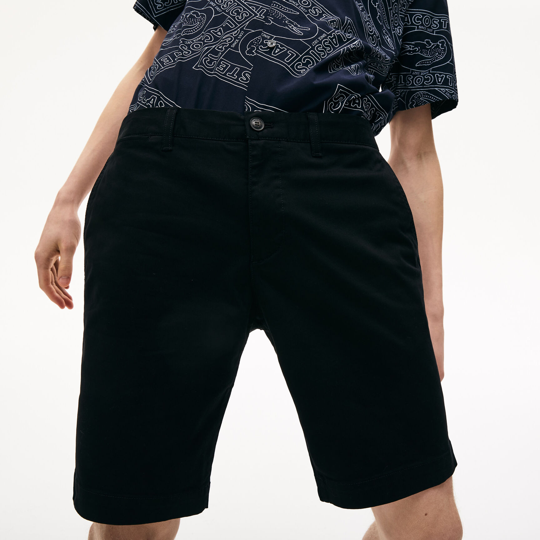 Men's Slim Fit Stretch Gabardine Bermuda Shorts Men's Slim Fit Stretch Gabardine Bermuda Shorts