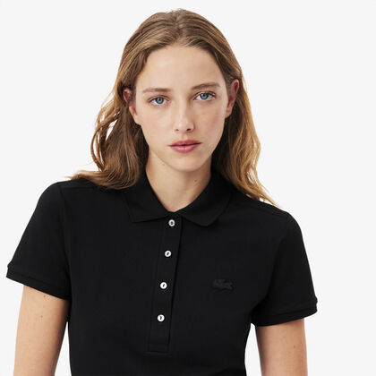 تيشيرت بولو L.12.d بقصة ضيقة من قماش بيتي بيكيه المطاطي