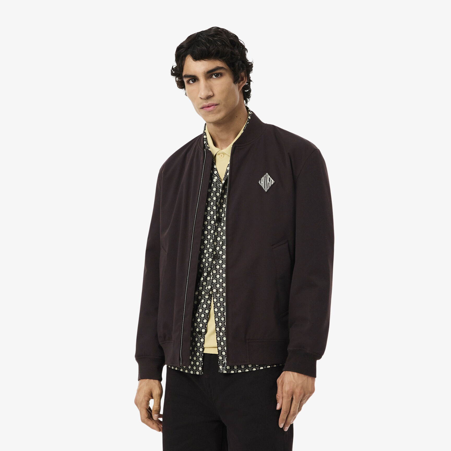 Retro Badge Water-Repellent Bomber Jacket