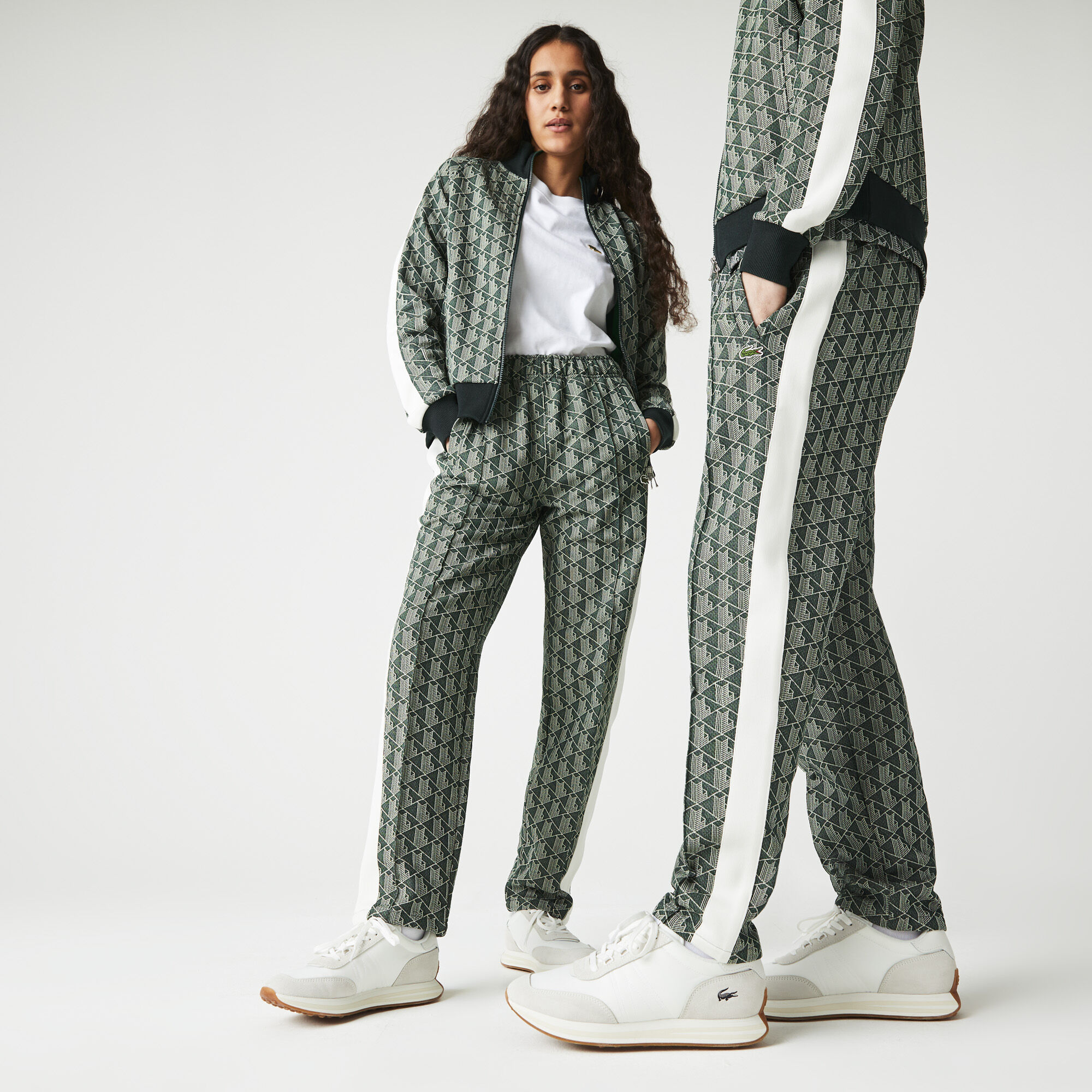 Buy Unisex Lacoste L VE Monogram Jacquard Tracksuit Trousers Lacoste QA